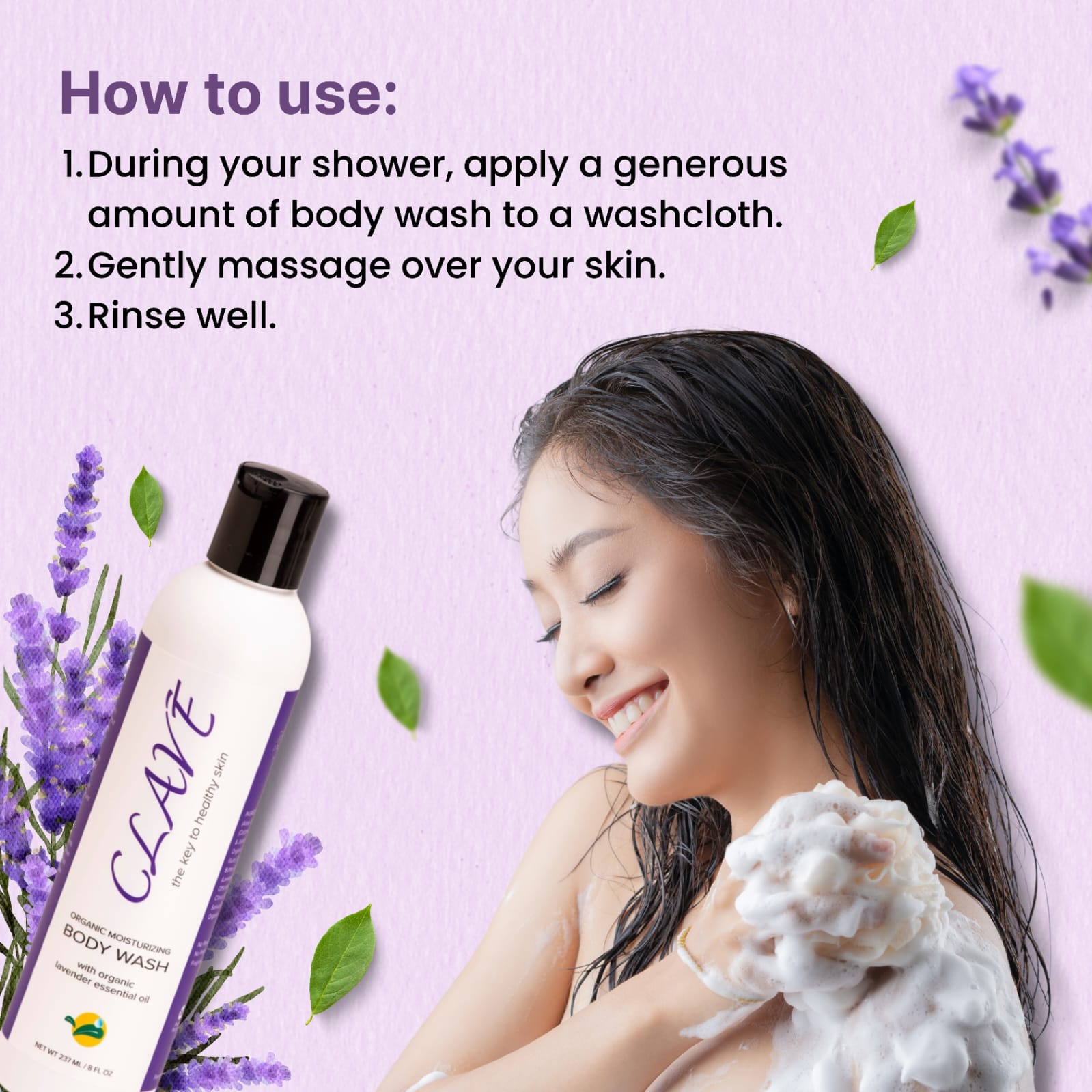 Organic Body Wash – Lavender - Image 3