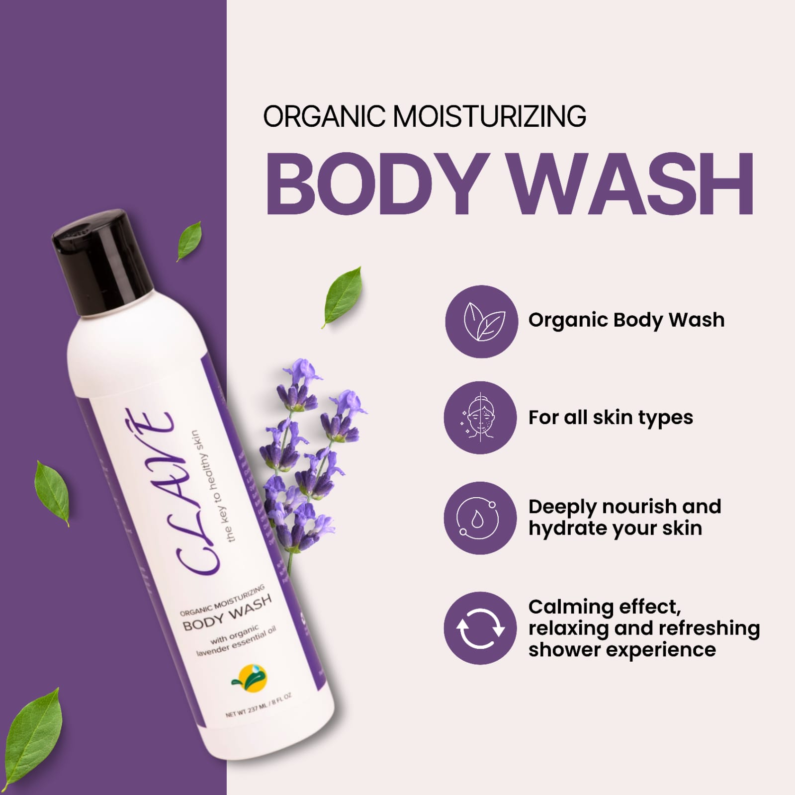 Organic Body Wash – Lavender - Image 2